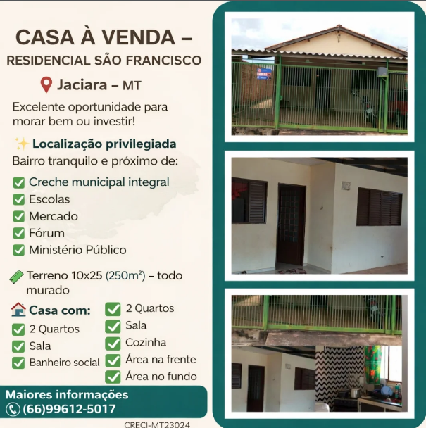 Casa à venda em Jaciara